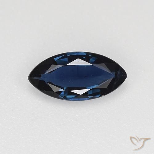 0.66ct Natural Midnight Blue Sapphire, Marquise, VVS-VS