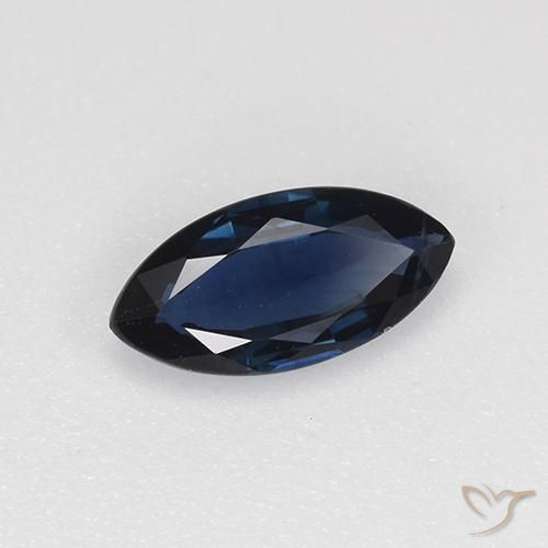 0.66 ct Blue Sapphire Stone, Natural Sapphire in Marquise Facet Shape for Sale