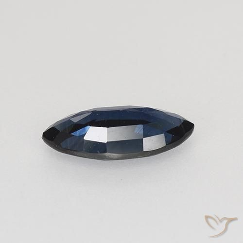 Sapphire Gemstone in 8.1 x 4.1 mm Size for Sale, Sapphire Stone in Midnight Blue Color