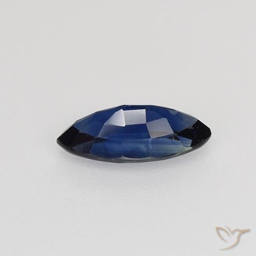 Sapphire Gemstone in 7.9 x 3.7 mm Size for Sale, Sapphire Stone in Twilight Blue Color