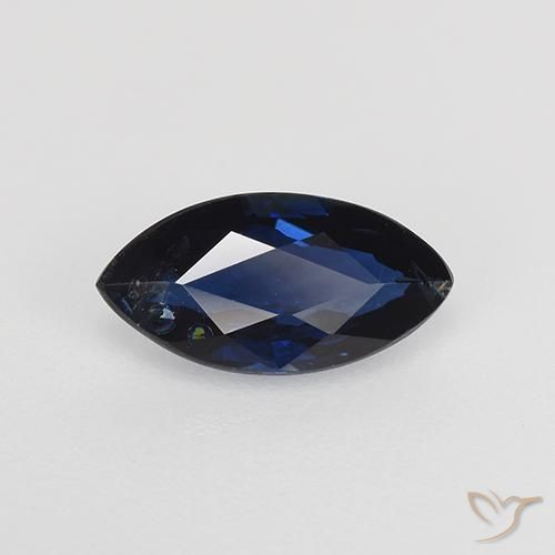 0.72 ct Blue Sapphire Stone, Natural Sapphire in Marquise Facet Shape for Sale