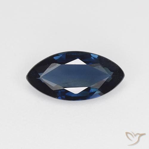 0.69ct Natural Midnight Blue Sapphire, Marquise, VVS-VS