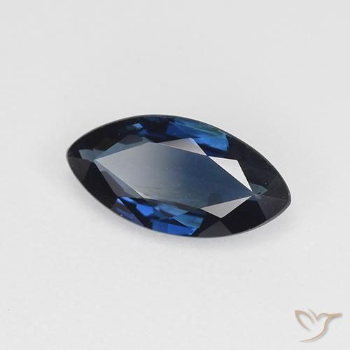 0.69 ct Blue Sapphire Stone, Natural Sapphire in Marquise Facet Shape for Sale