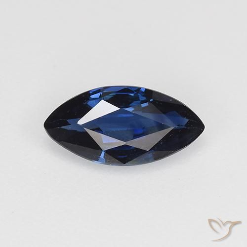 0.69ct Natural Dark Blue Sapphire, Marquise, VVS-VS