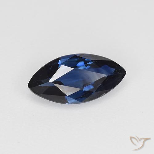 0.69 ct Blue Sapphire Stone, Natural Sapphire in Marquise Facet Shape for Sale