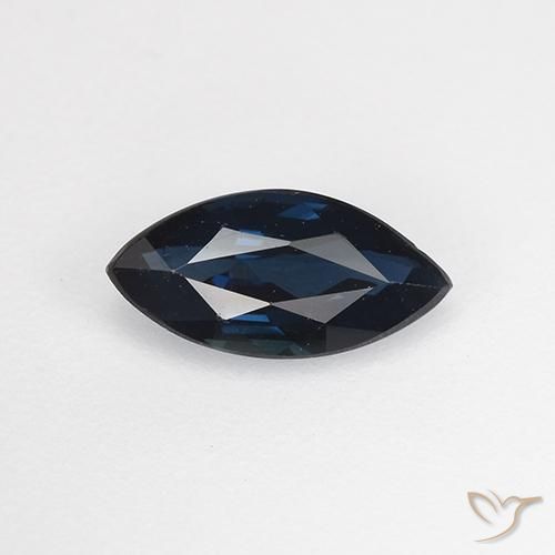 0.64ct Natural Dark Blue Sapphire, Marquise, VVS-VS
