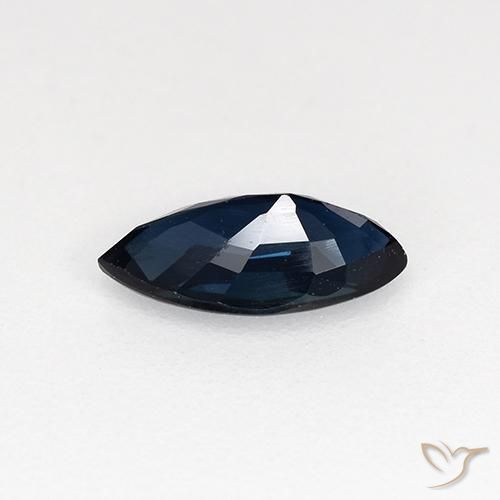 Sapphire Gemstone in 8 x 3.9 mm Size for Sale, Sapphire Stone in Dark Blue Color