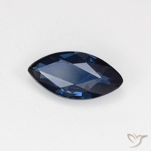 0.66 ct Blue Sapphire Stone, Natural Sapphire in Marquise Facet Shape for Sale