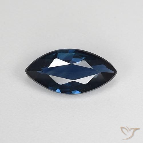 0.67ct Natural Midnight Blue Sapphire, Marquise, VVS-VS