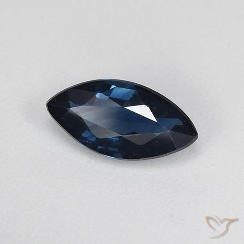 0.67 ct Blue Sapphire Stone, Natural Sapphire in Marquise Facet Shape for Sale