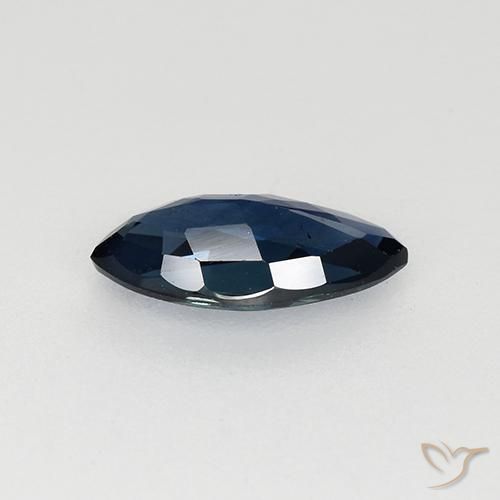 Sapphire Gemstone in 8.1 x 4.1 mm Size for Sale, Sapphire Stone in Midnight Blue Color