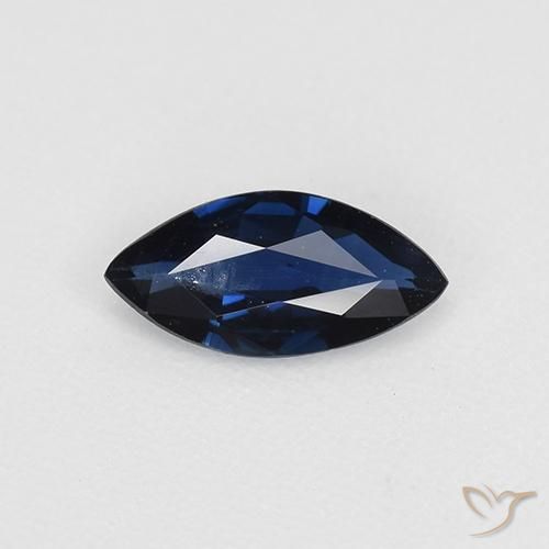 0.47ct Natural Deep Blue Sapphire, Marquise, VVS-VS