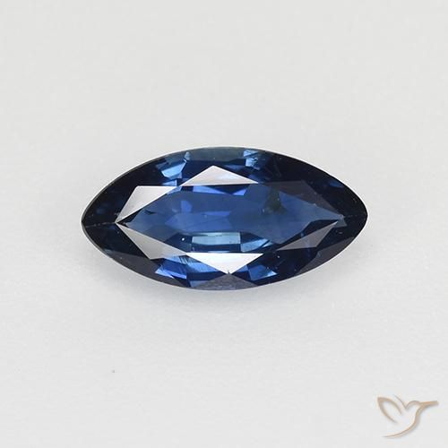 Azul crepúsculo Zafiro Gema - 0.6ct Forma marquesa (ID: 520837)