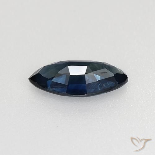 Sapphire Gemstone in 8.2 x 4.1 mm Size for Sale, Sapphire Stone in Twilight Blue Color