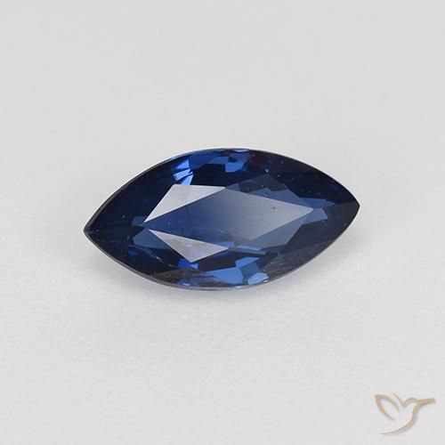 0.74 ct Blue Sapphire Stone, Natural Sapphire in Marquise Facet Shape for Sale