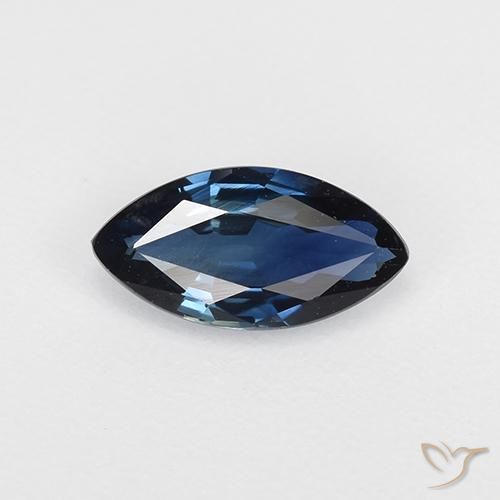 0.66ct Natural Midnight Blue Sapphire, Marquise, VVS-VS