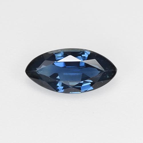 Dark Blue Sapphire Gem - 0.7ct Marquise Facet (ID: 520846)