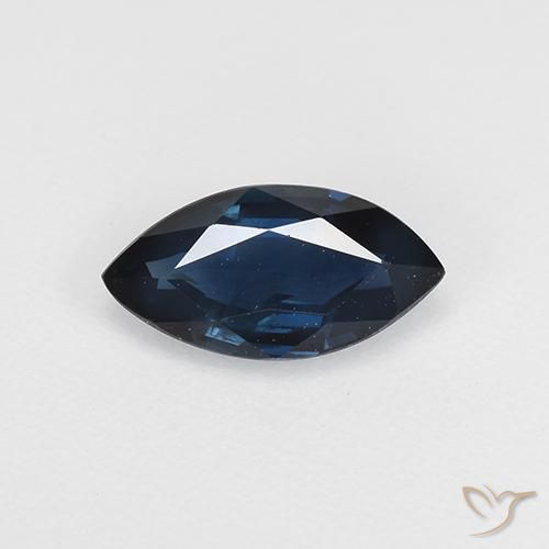 0.66ct Natural Midnight Blue Sapphire, Marquise, VVS-VS