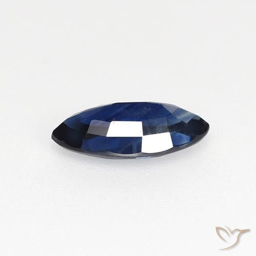 Sapphire Gemstone in 8 x 3.9 mm Size for Sale, Sapphire Stone in Twilight Blue Color