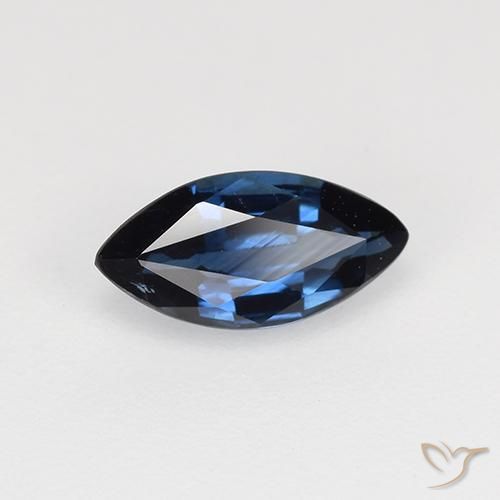 0.69 ct Blue Sapphire Stone, Natural Sapphire in Marquise Facet Shape for Sale