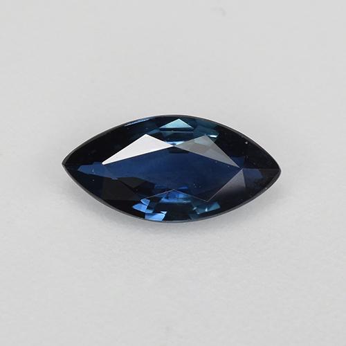 8 x 4mm marquise schliff blauer Saphir aus Madagaskar, Gewicht 0,55 ct, 1 Stück Saphir - Farbe: Schwarz Blau, natürlicher Edelstein in VS Reinheit, Mohs-Härte von 9 Geeignet für den täglichen Gebrauch im Schmuck, September Geburtsstein, Photo A