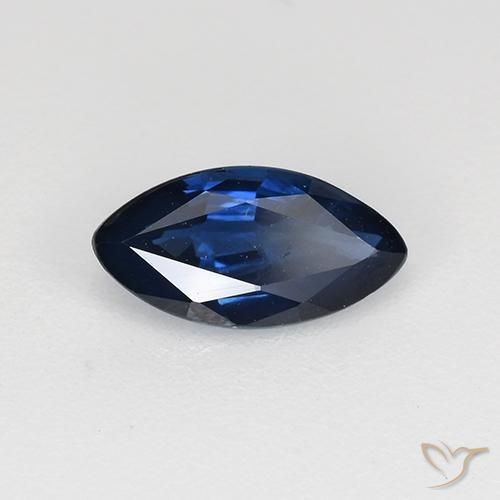 0.71 ct Blue Sapphire Stone, Natural Sapphire in Marquise Facet Shape for Sale