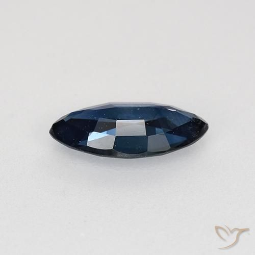 Sapphire Gemstone in 8 x 4 mm (calibrated) Size for Sale, Sapphire Stone in Blackish Blue Color