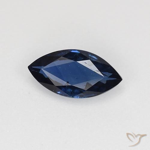 Zafiro Azul Forma marquesa de 0.64 ct de Madagascar, dimensión 8 x 4,1mm, piedra preciosa natural Caliente, claridad VS, Zafiro de 1 pieza en color Azul oscuro, dureza Mohs de 9 Adecuado para joyas de uso diario, Piedra natal de abril tradicional, Photo A