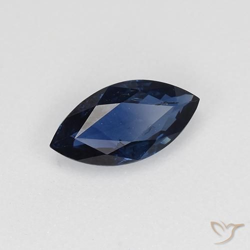 0.64 ct Blue Sapphire Stone, Natural Sapphire in Marquise Facet Shape for Sale