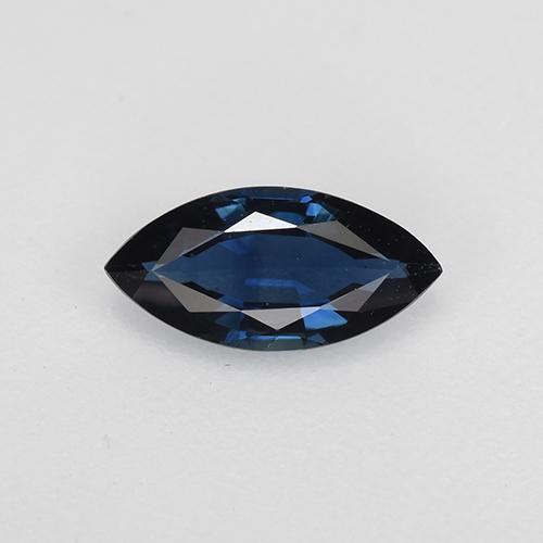 Night Blue Sapphire Gem - 0.6ct Marquise Facet (ID: 520894)