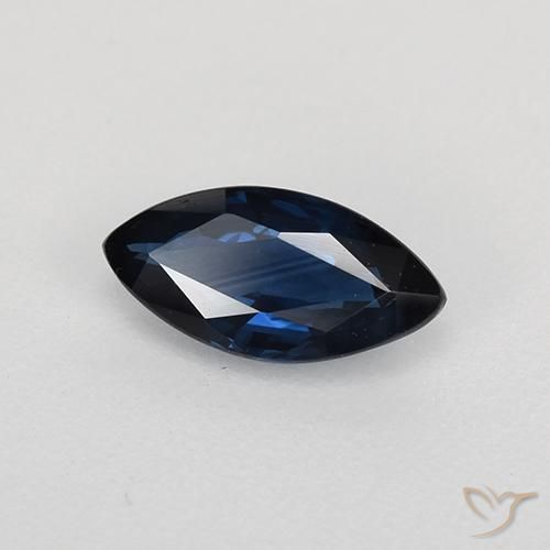 0.70 ct Blue Sapphire Stone, Natural Sapphire in Marquise Facet Shape for Sale