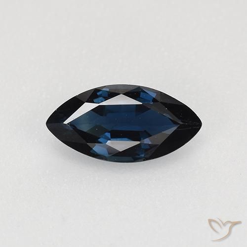 0.62ct Natural Night Blue Sapphire, Marquise, VVS