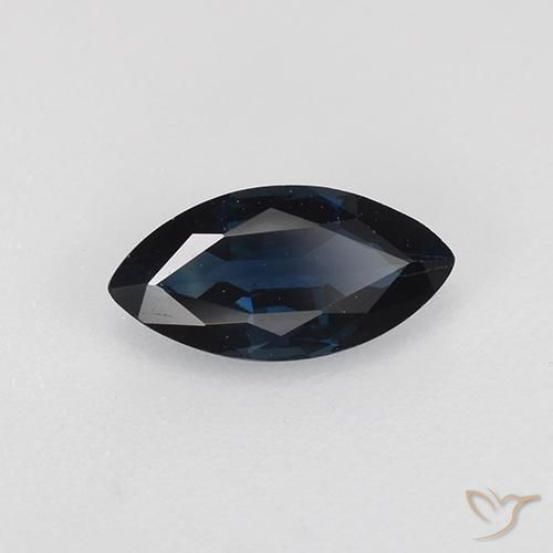 0.62 ct Blue Sapphire Stone, Natural Sapphire in Marquise Facet Shape for Sale