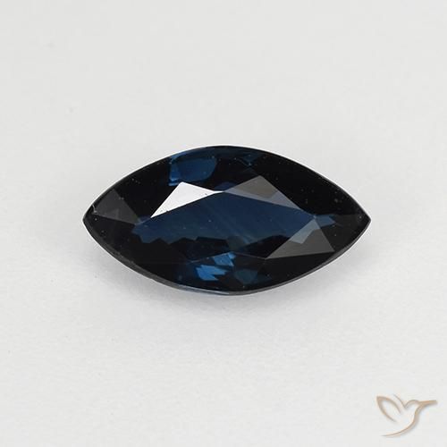 0.69ct Natural Midnight Blue Sapphire, Marquise, VVS