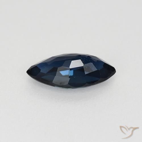 Sapphire Gemstone in 8.1 x 4.2 mm Size for Sale, Sapphire Stone in Midnight Blue Color