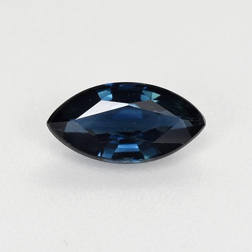 Midnight Blue Sapphire Gem - 0.8ct Marquise Facet (ID: 520899)