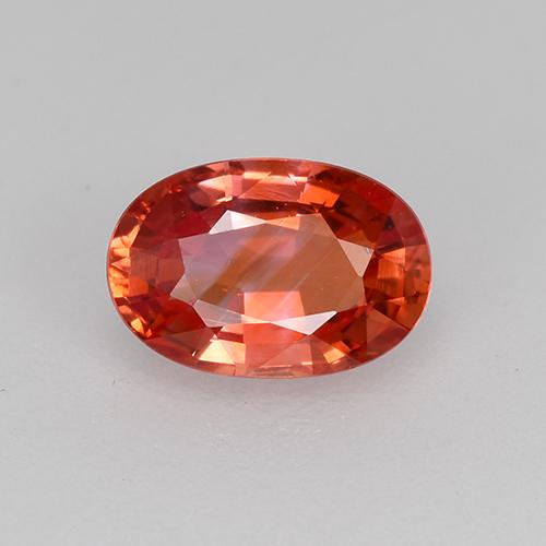 Intense Red Sapphire Gem - 0.7ct Oval Facet (ID: 522149)