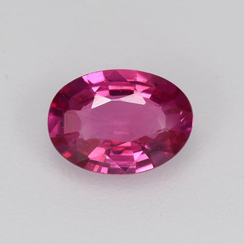 Dark Pink Zaffiro Gem - 0.6ct Ovale sfaccettato (ID: 522150)