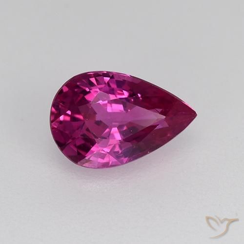 0.69 ct Purple Sapphire Stone, Natural Sapphire in Pear Facet Shape for Sale