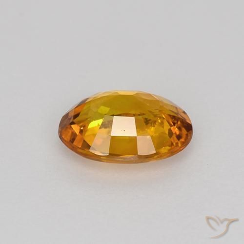 Sapphire Gemstone in 6.6 x 5 mm Size for Sale, Sapphire Stone in Earth Orange Color