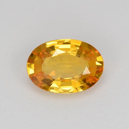 Medium Orange Сапфир Камень - 0.8ct Фасетный Овал (ID: 522257)