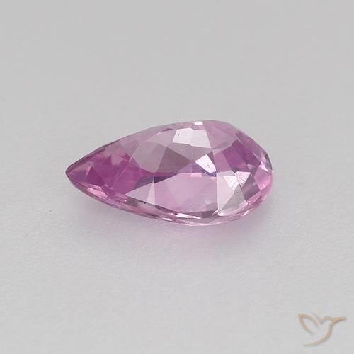 Sapphire Gemstone in 6.6 x 4.3 mm Size for Sale, Sapphire Stone in Pinkish Purple Color
