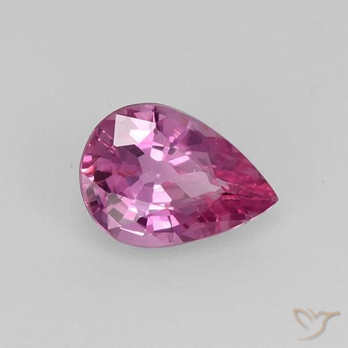 0.64 ct Pink Sapphire Stone, Natural Sapphire in Pear Facet Shape for Sale