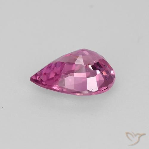 Sapphire Gemstone in 6.4 x 4.6 mm Size for Sale, Sapphire Stone in Deep Pink Color