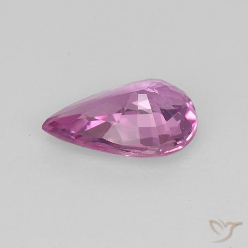 Sapphire Gemstone in 7 x 4.7 mm Size for Sale, Sapphire Stone in Deep Sangria Color