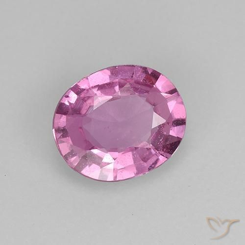 0.63 ct Pink Sapphire Stone, Natural Sapphire in Oval Facet Shape for Sale