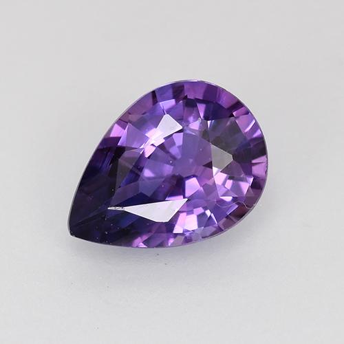 Medium-Dark Violet Sapphire Gem - 0.7ct Pear Facet (ID: 522475)