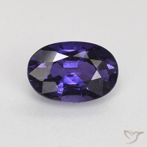 Saphir violet en vrac de 0,71 ct, taille ovale de 6,5 x 4,4 mm de Madagascar, Photo A