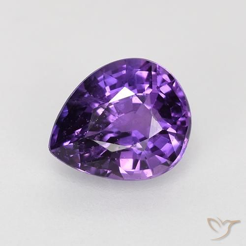 0.84ct Natural Medium Violet Sapphire, Pear Shape, VVS-VS