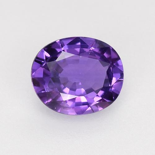 Medium-Dark Violet Sapphire Gem - 0.5ct Oval Facet (ID: 522479)